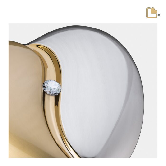 Messing urn - HeartFelt w Crystal goud - 5,51 Liter