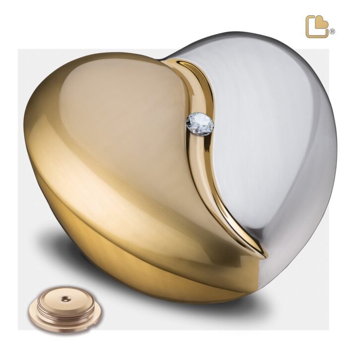 Messing urn - HeartFelt w Crystal goud - 5,51 Liter