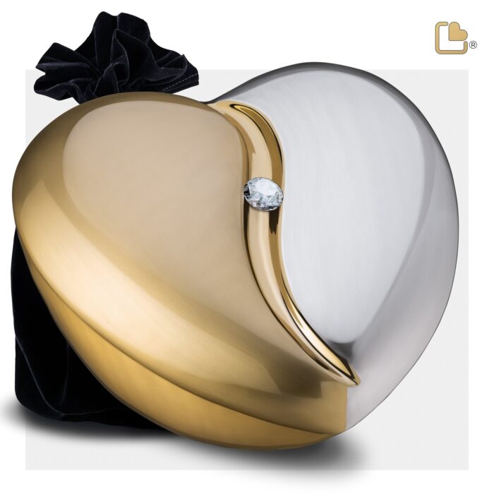 Messing urn - HeartFelt w Crystal goud - 5,51 Liter