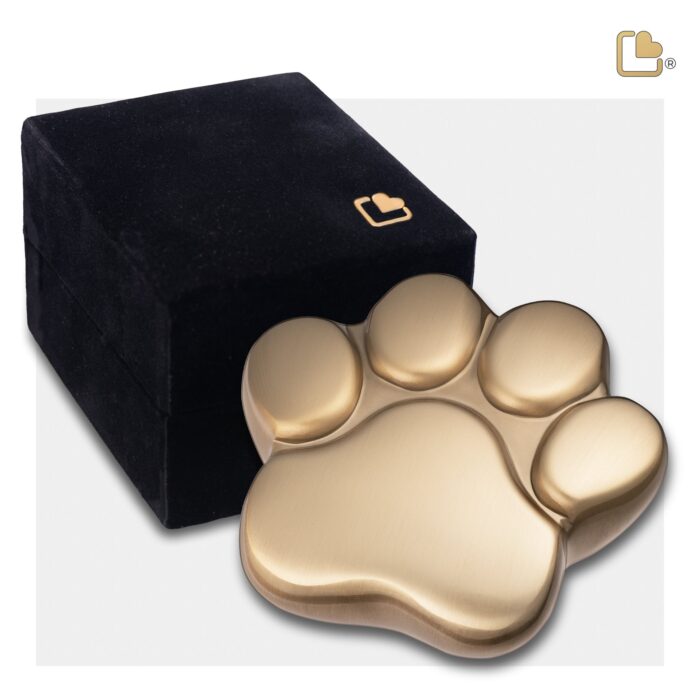 Messing urn - LovePaw goud - 0,07 Liter