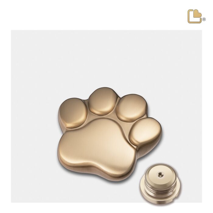 Messing urn - LovePaw goud - 0,07 Liter
