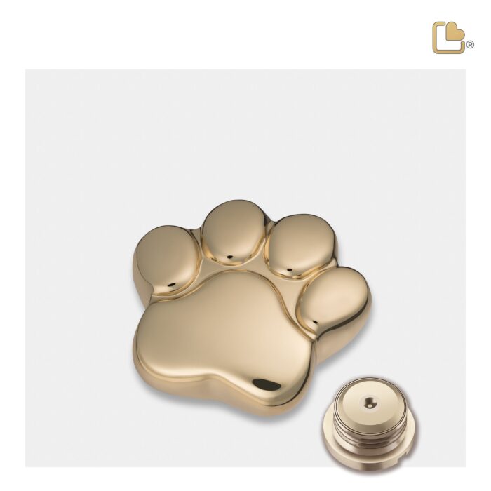 Messing urn - LovePaw goud - 0,07 Liter