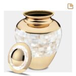 Messing urn - Mother goud - 3,61 Liter