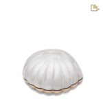 Messing urn - Shell wit - 0,07 Liter