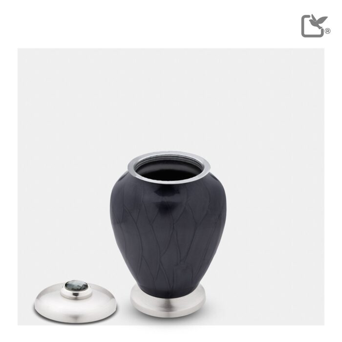 Messing urn - Simplicity w Crystal antraciet - 0,07 Liter