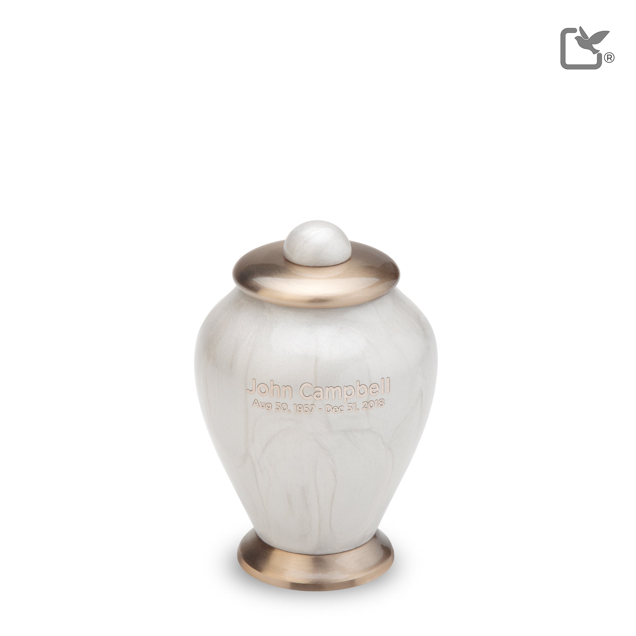 Messing urn - Simplicity wit - 0,07 Liter Messing urn - Simplicity wit - 0,07 Liter