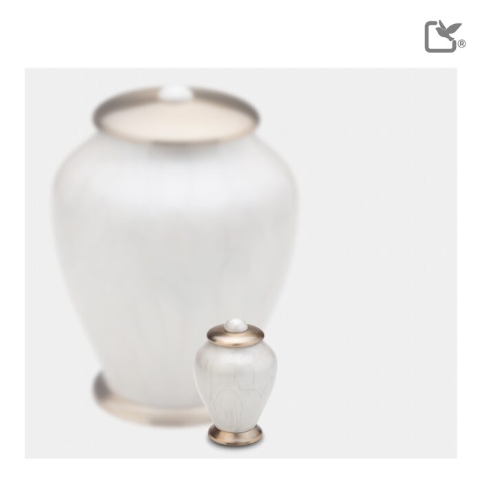 Messing urn - Simplicity wit - 0,07 Liter