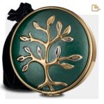 Messing urn - Tree Love groen - 7,01 Liter
