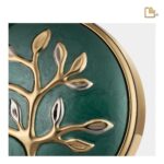 Messing urn - Tree Love groen - 7,01 Liter