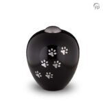 Metalen dierenurn - groot Amore zilver - 2,30 Liter
