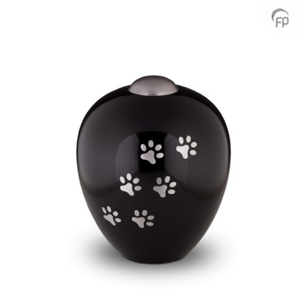 Metalen dierenurn - groot Amore zilver - 2,30 Liter