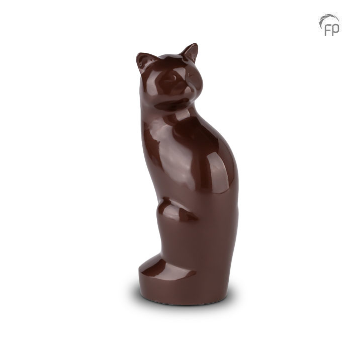Metalen dierenurn - kat bruin - 0,50 Liter Metalen dierenurn - kat bruin - 0,50 Liter