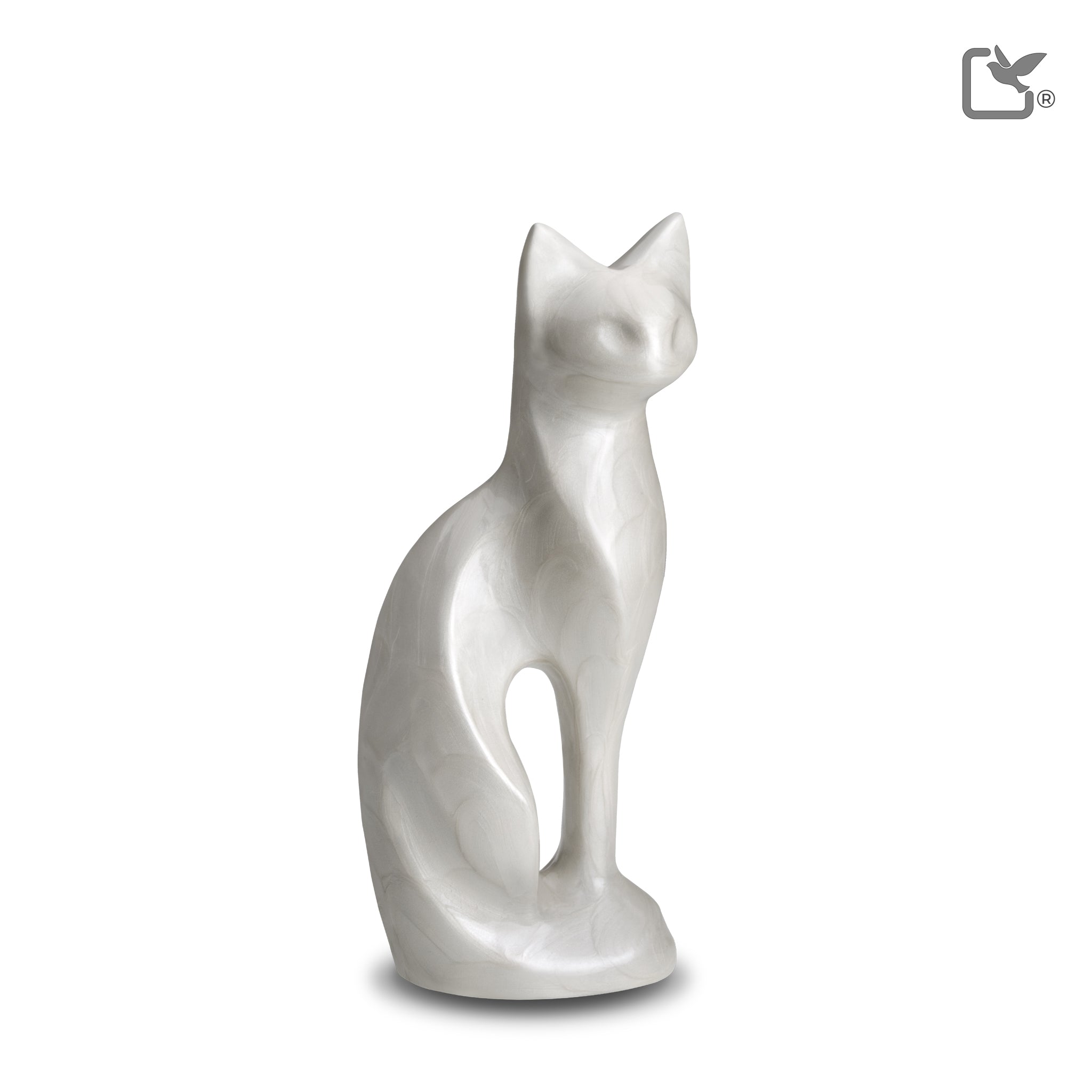 Metalen dierenurn - Kat wit - 0,31 Liter Metalen dierenurn - Kat wit - 0,31 Liter