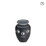 Metalen dierenurn - Klassiek antraciet - 0,90 Liter