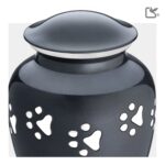Metalen dierenurn - Klassiek antraciet - 0,90 Liter