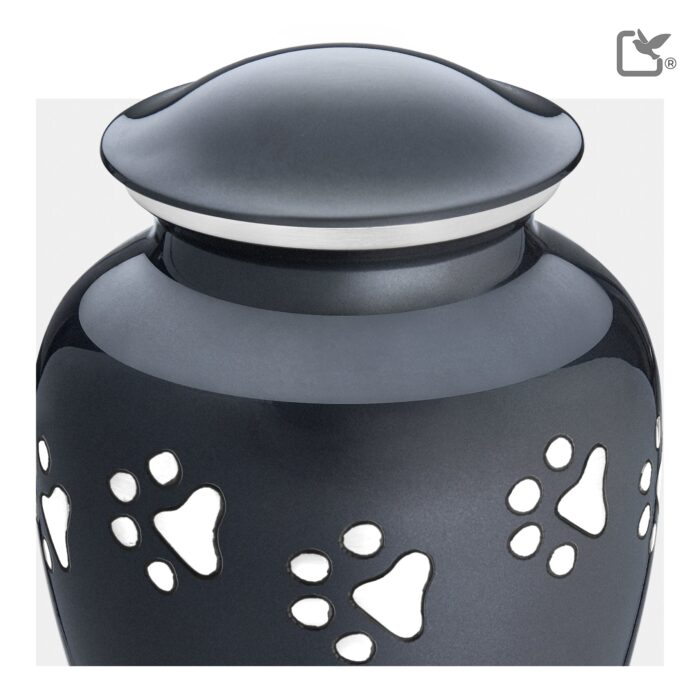 Metalen dierenurn - Klassiek antraciet - 0,90 Liter