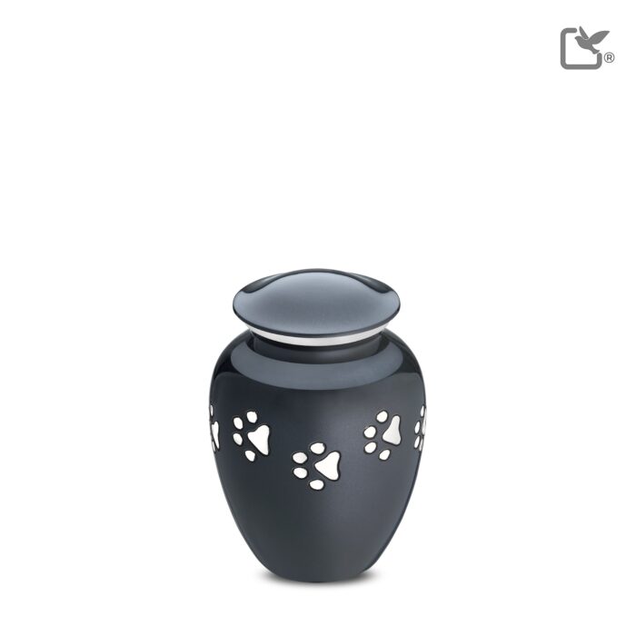 Metalen dierenurn - Klassiek antraciet - 0,90 Liter