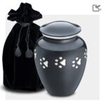 Metalen dierenurn - Klassiek antraciet - 0,90 Liter