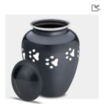 Metalen dierenurn - Klassiek antraciet - 0,90 Liter