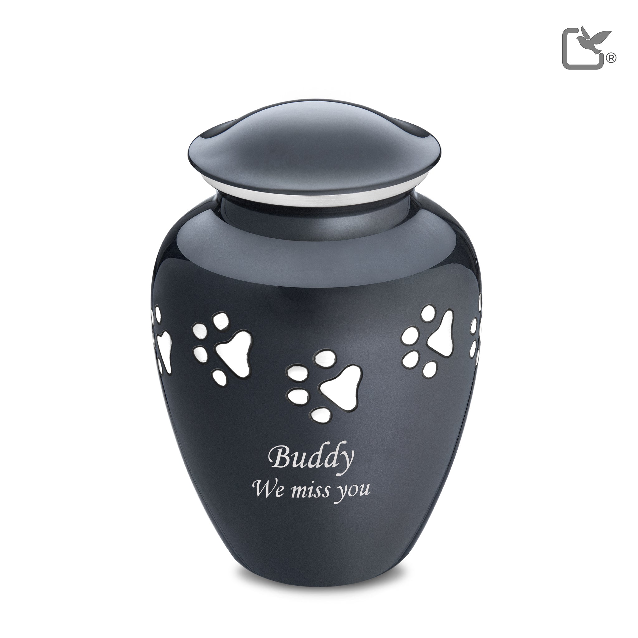 Metalen dierenurn - Klassiek antraciet - 2,11 Liter Metalen dierenurn - Klassiek antraciet - 2,11 Liter