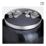 Metalen dierenurn - Klassiek Rond antraciet - 0,51 Liter