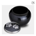 Metalen dierenurn - Klassiek Rond antraciet - 0,51 Liter