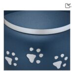Metalen dierenurn - Klassiek Rond blauw - 0,51 Liter