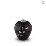 Metalen dierenurn - klein Amore zilver - 0,80 Liter