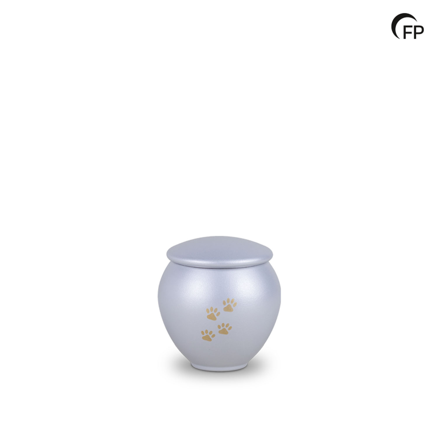 Metalen dierenurn - klein Silver Glow - 0,40 Liter Metalen dierenurn - klein Silver Glow - 0,40 Liter