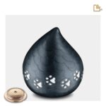 Metalen dierenurn - LoveDrop antraciet - 1,90 Liter