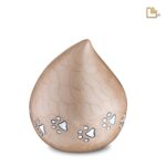 Metalen dierenurn - LoveDrop Beige - 1,11 Liter