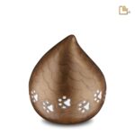 Metalen dierenurn - LoveDrop brons - 1,11 Liter
