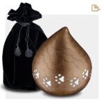 Metalen dierenurn - LoveDrop brons - 1,90 Liter