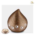 Metalen dierenurn - LoveDrop brons - 1,90 Liter