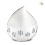 Metalen dierenurn - LoveDrop wit - 1,90 Liter