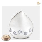 Metalen dierenurn - LoveDrop wit - 1,90 Liter