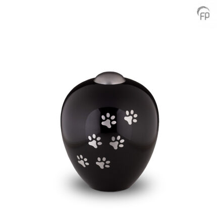 Metalen dierenurn - medium Amore zilver - 1,60 Liter