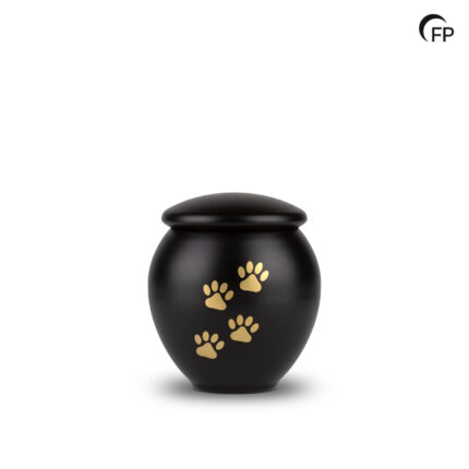 Metalen dierenurn - medium Eternal Black - 0,70 Liter