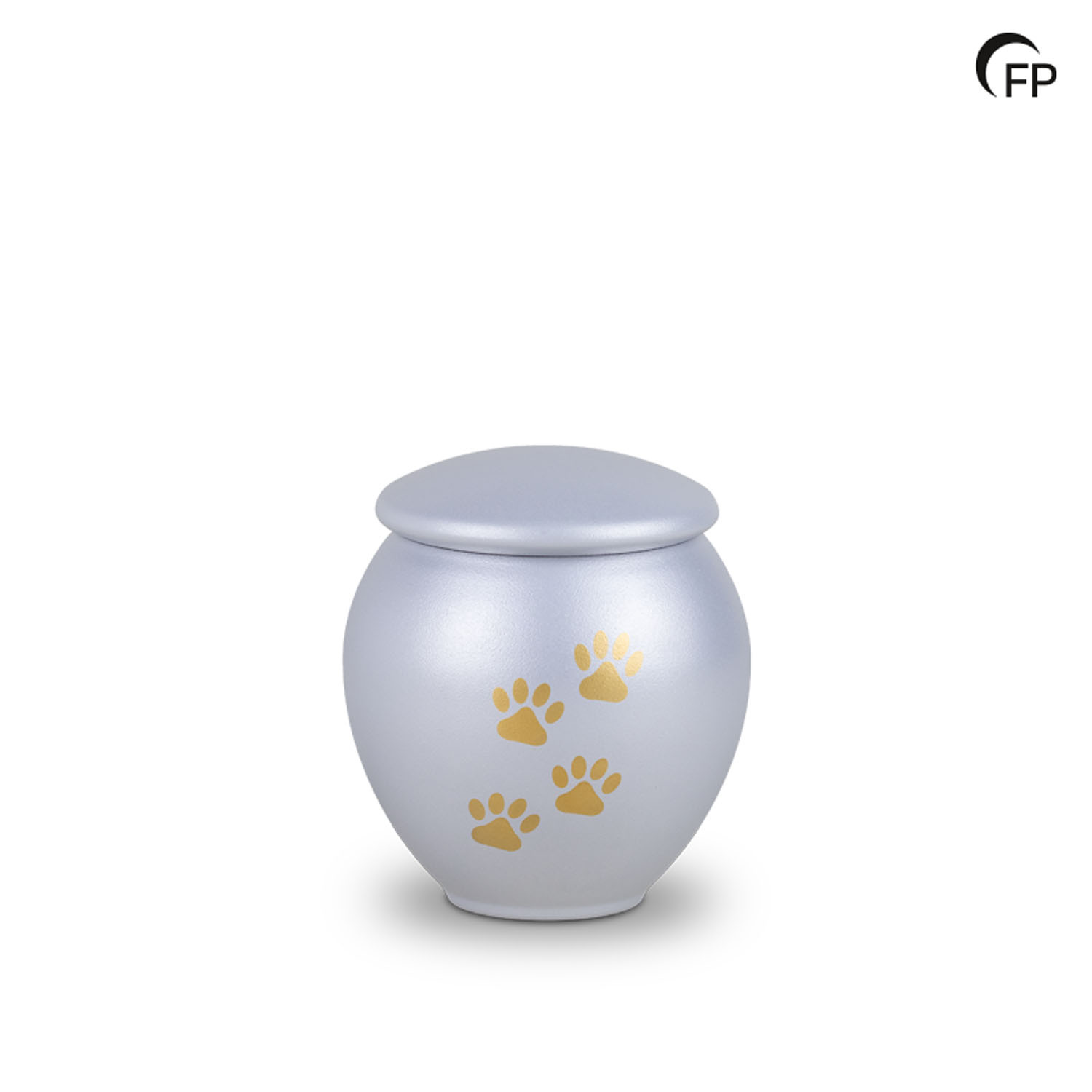 Metalen dierenurn - medium Silver Glow - 0,70 Liter Metalen dierenurn - medium Silver Glow - 0,70 Liter