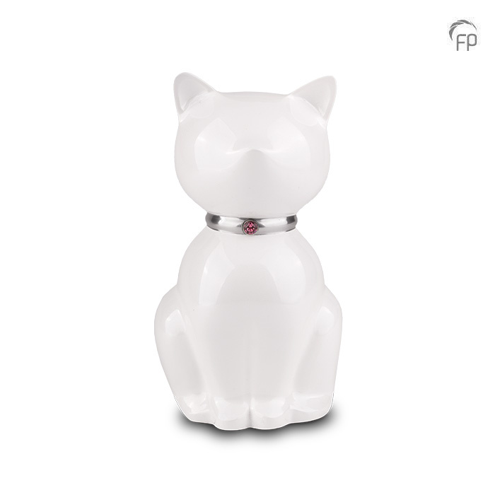 Metalen dierenurn - Nuna wit - 0,60 Liter Metalen dierenurn - Nuna wit - 0,60 Liter