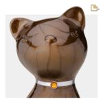Metalen dierenurn - PrincessCat w Crystal brons - 0,62 Liter
