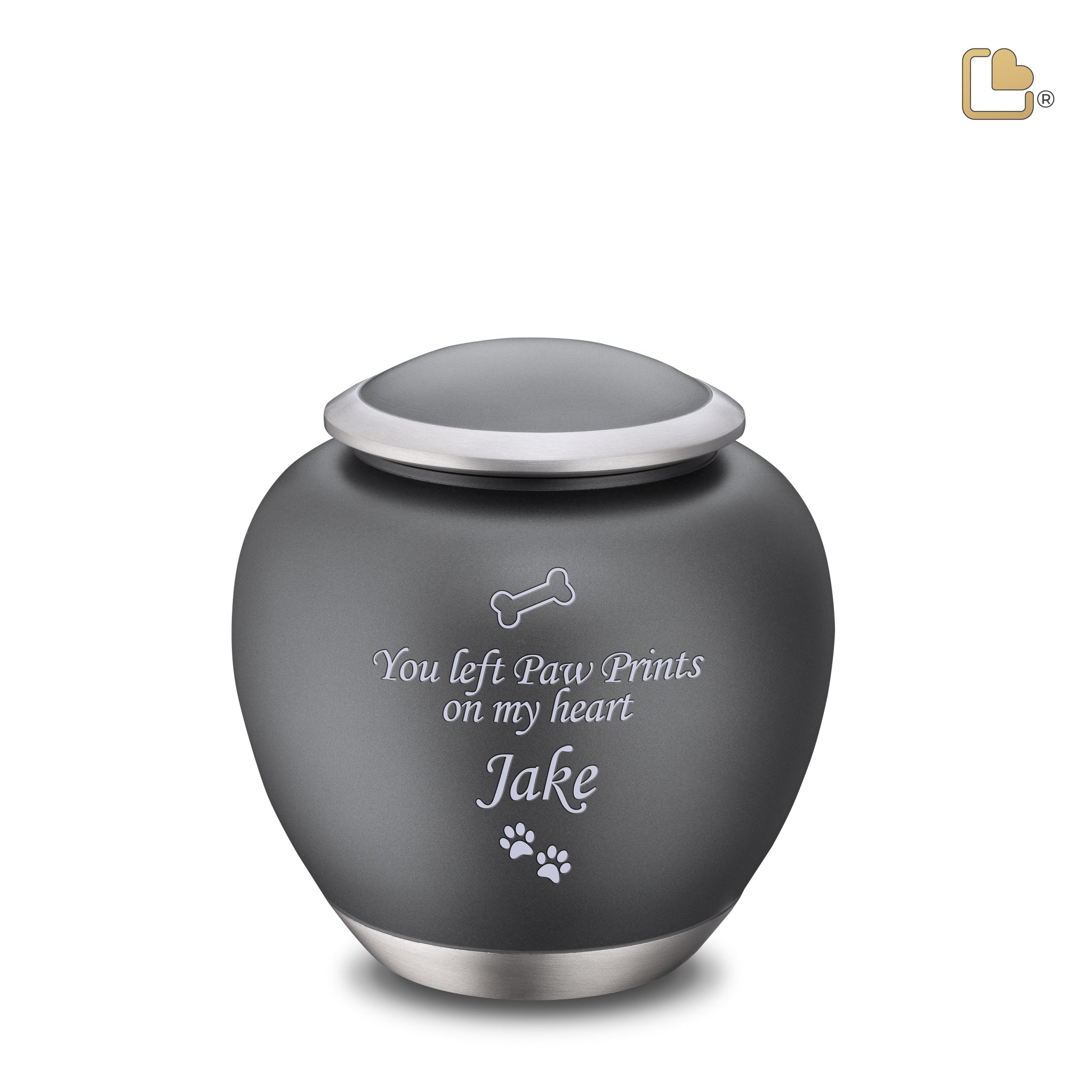 Metalen dierenurn - Shadow French grijs - 1,02 Liter Metalen dierenurn - Shadow French grijs - 1,02 Liter