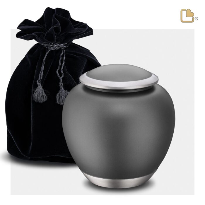 Metalen dierenurn - Shadow French grijs - 1,02 Liter