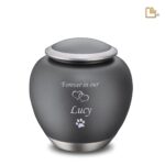 Metalen dierenurn - Shadow French grijs - 1,41 Liter