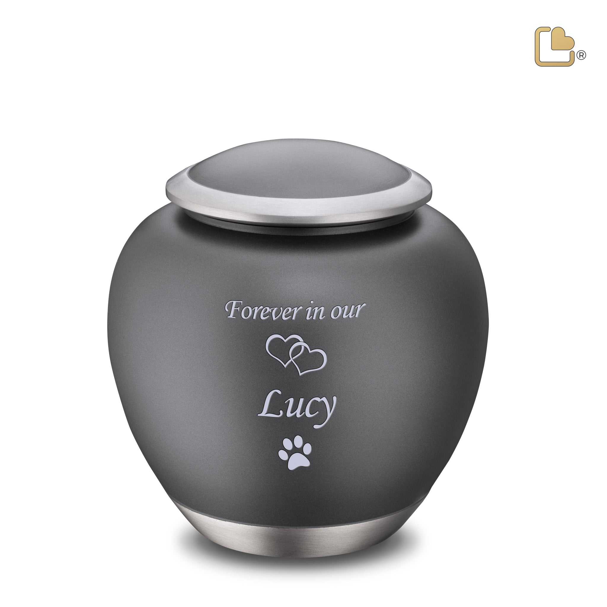 Metalen dierenurn - Shadow French grijs - 1,41 Liter Metalen dierenurn - Shadow French grijs - 1,41 Liter