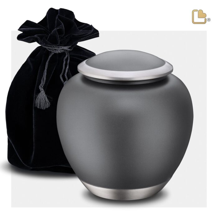 Metalen dierenurn - Shadow French grijs - 1,41 Liter