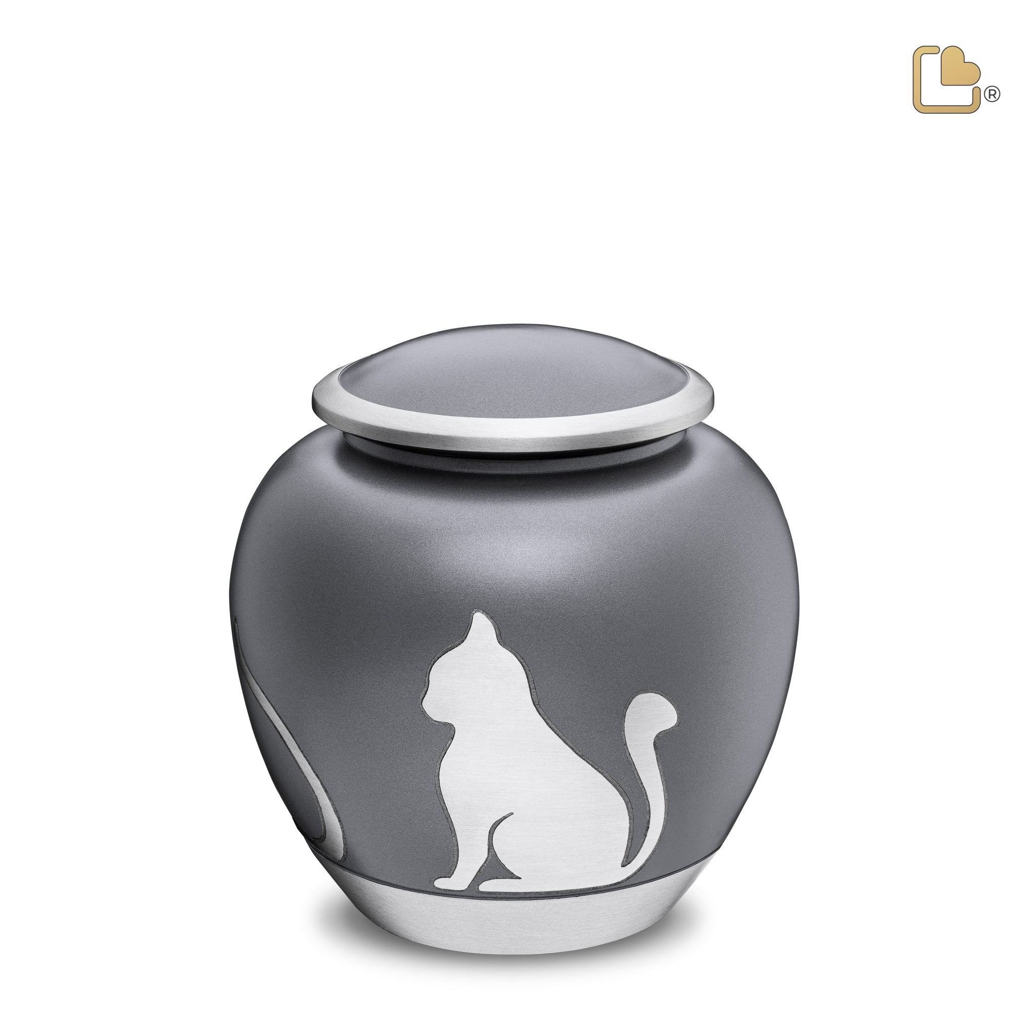 Metalen dierenurn - Shadow Kat French grijs - 1,02 Liter Metalen dierenurn - Shadow Kat French grijs - 1,02 Liter