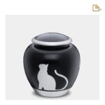 Metalen dierenurn - Shadow Kat zwart - 1,02 Liter