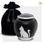 Metalen dierenurn - Shadow Kat zwart - 1,02 Liter