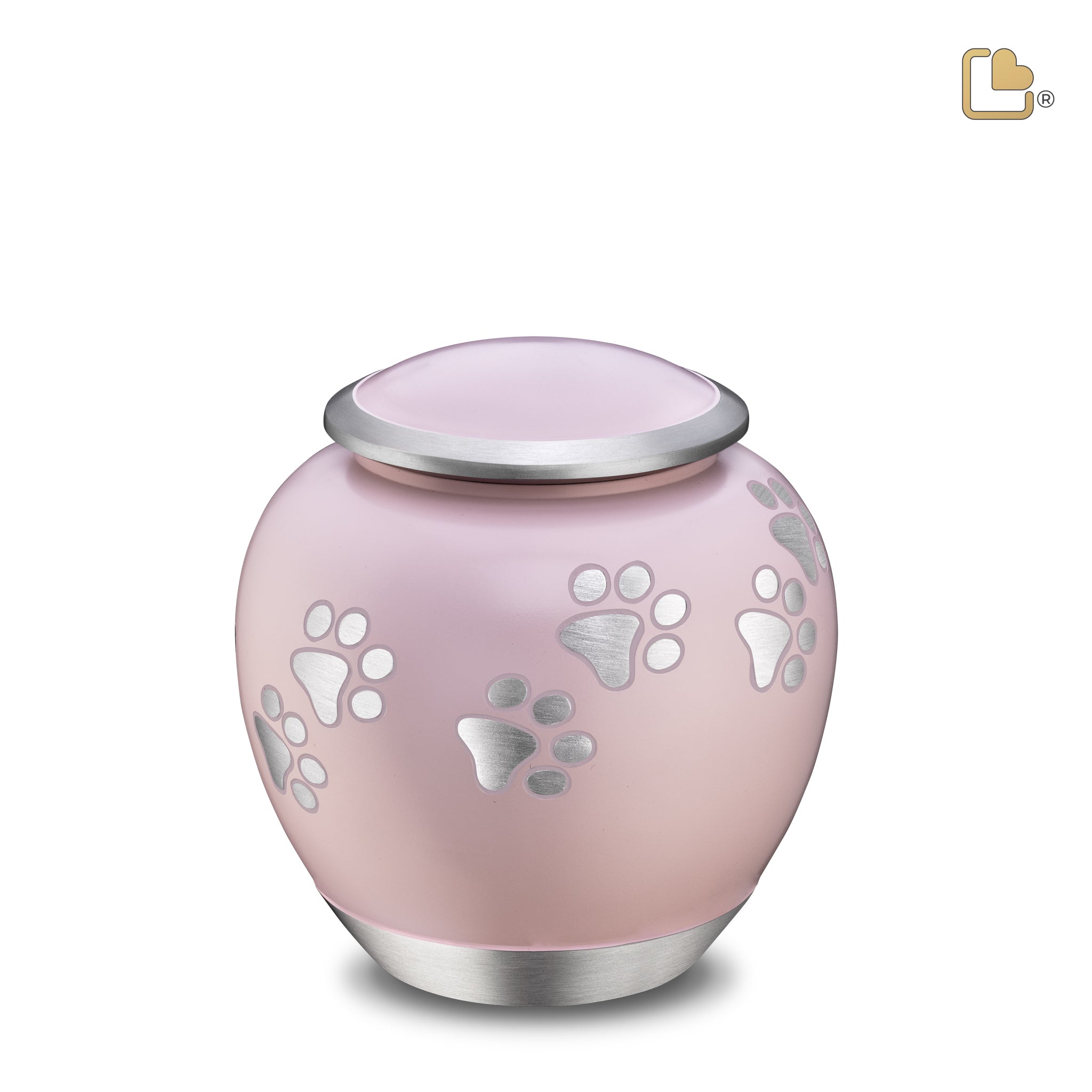 Metalen dierenurn - Shadow Pawprint roze - 1,02 Liter Metalen dierenurn - Shadow Pawprint roze - 1,02 Liter